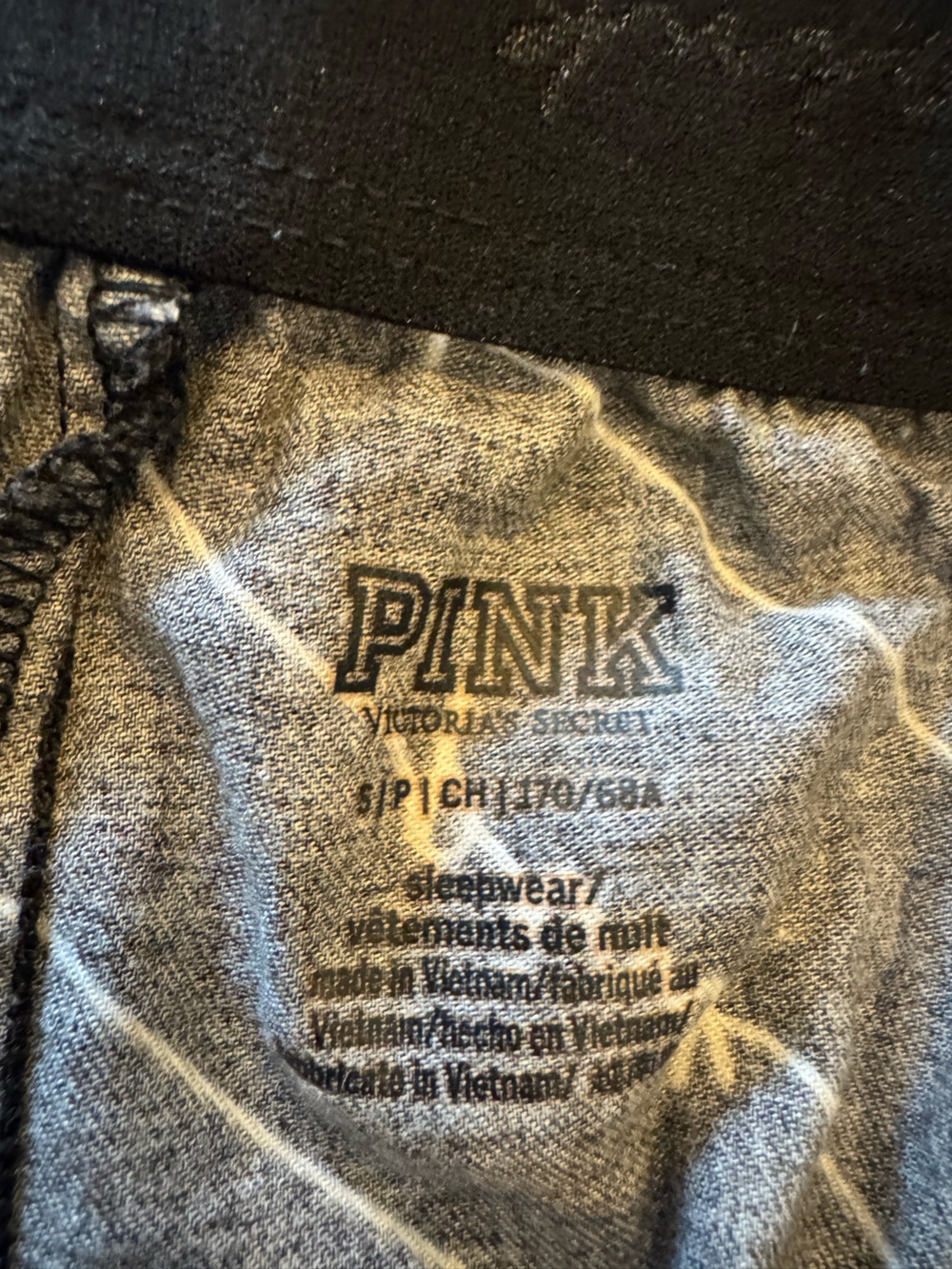 PINK Victoria's Secret Pink and Black Logo Lounge Shorts Set - Picture 3 of 4